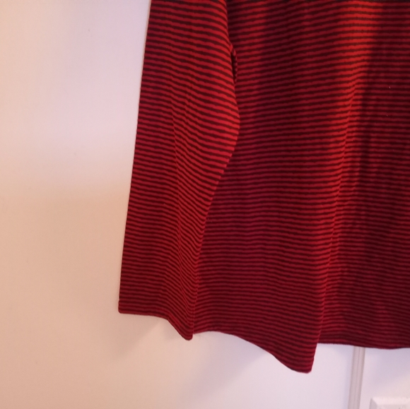 Chico's Striped Mock Neck Shirt - Picture 3 of 6